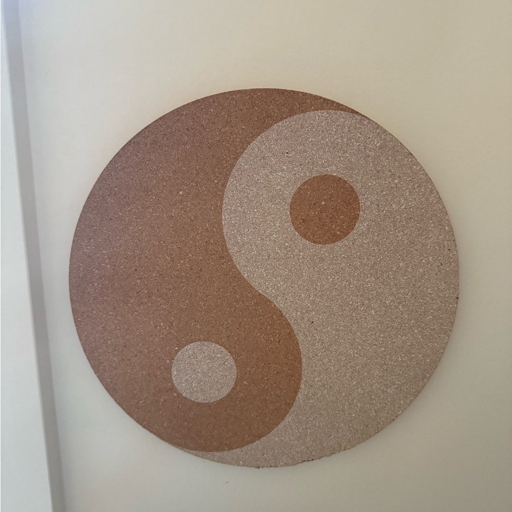 Yin Yang Cork Wall Decor - Brown and Tan
